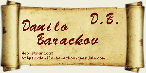 Danilo Baračkov vizit kartica